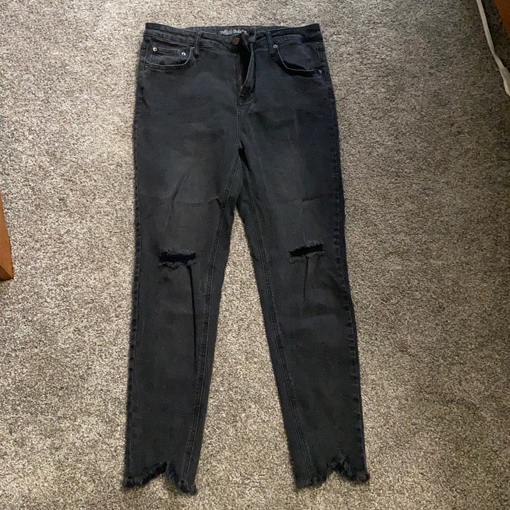 Wild Fable Black Distressed Jean